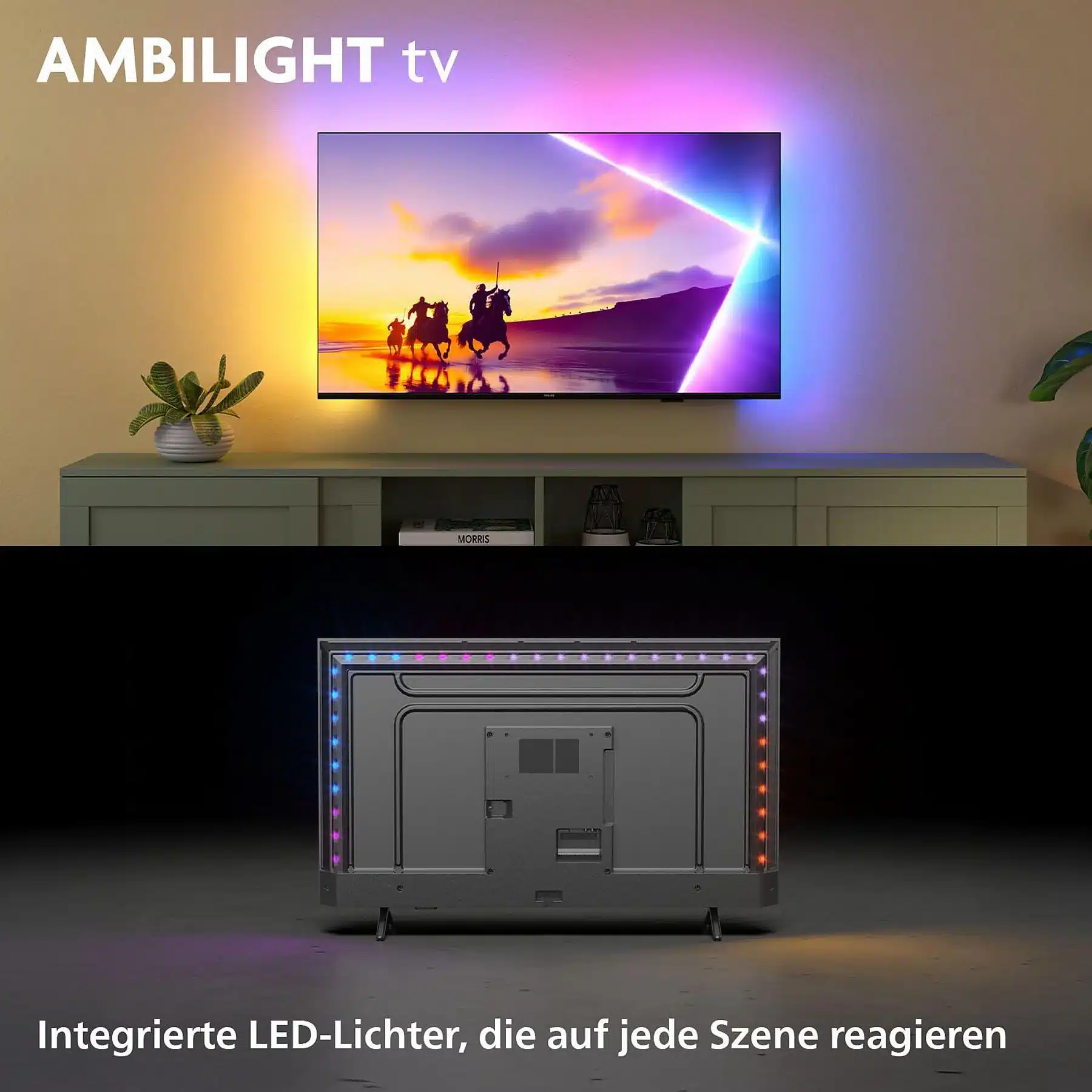 PHILIPS 43PUS8550/12 LED Ambilight TV (piatto, 43 Zoll / 108 cm, UHD 4K, SMART TV, Ambilight) - Afbeelding 2