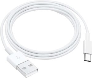 Câble USB-A vers USB-C (90 cm) pour charge et synchronisation des données – Compatibilité universelle – Blanc